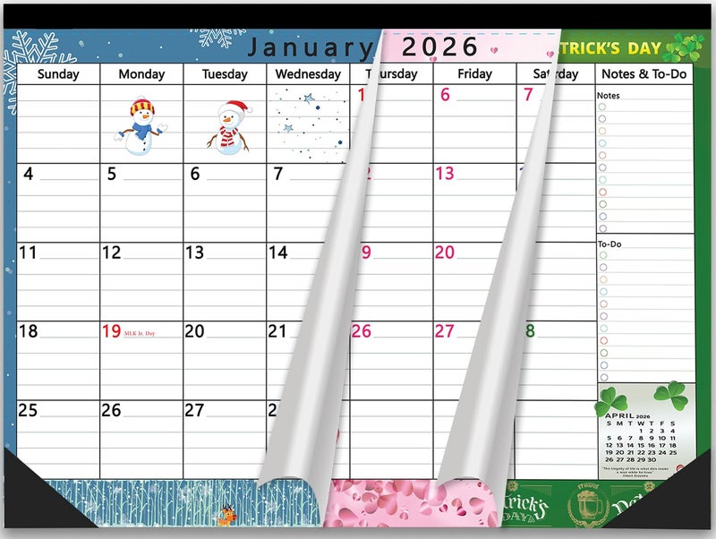 STRIVE ZEN Magnetic Calendar 2026-2027 for Fridge, 17x12 Inches, Large, Schedule Planner Refrigerator, Monthly, January 2026- December 2027, 24 Months - Image 1